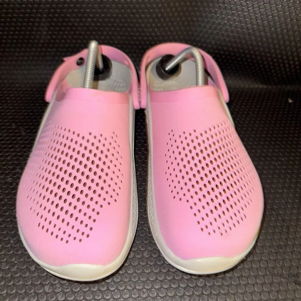 Crocs LiteRide 360 Clog Pink White Comfort Slip On Shoes Sandals Mens Size 11